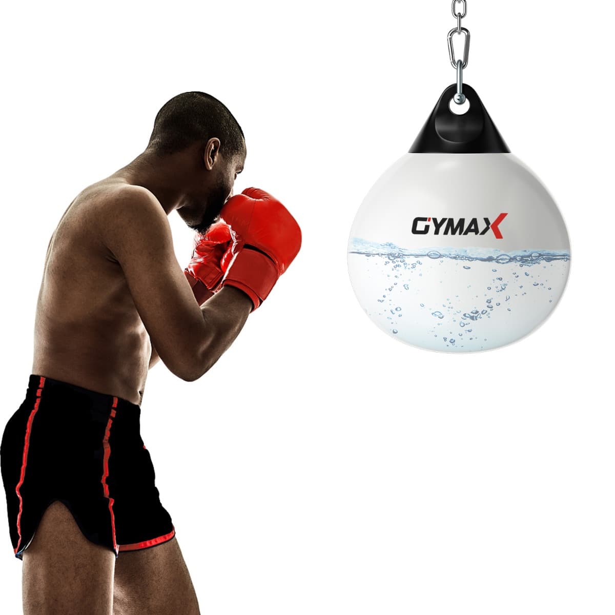 CostwaySac de Frappe à Eau avec Crochet Chaîne Métallique Réglable Boucles d'Assurance et Injection d'Eau pour Boxe Suspendue Charge Max 50KG